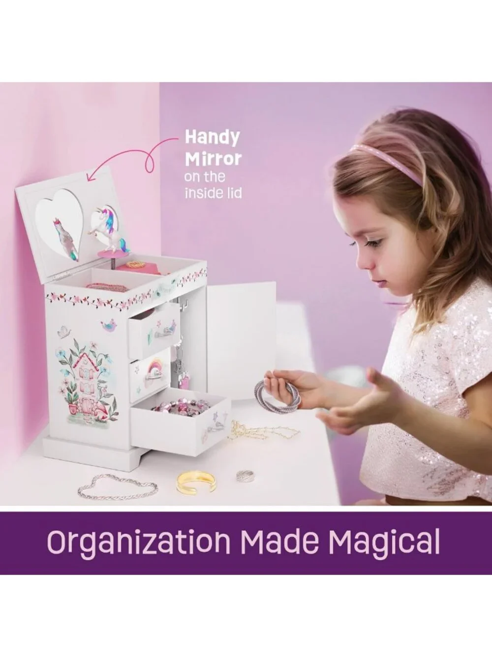 Musical Unicorn Jewelry Box for Kids - Perfect Gift for Girls Ages 3-8